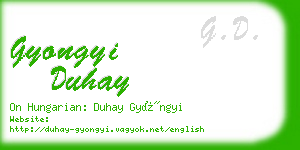 gyongyi duhay business card